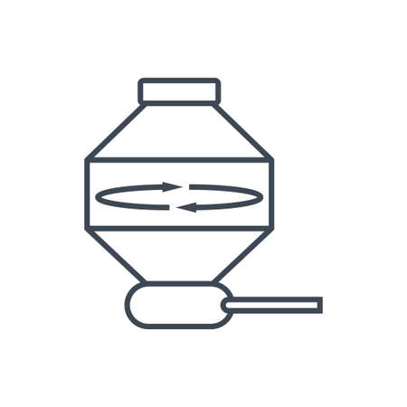 Thin line icon centrifuge, industrial equipmentのイラスト素材