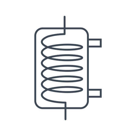 Thin line icon beverages industry, distillerのイラスト素材
