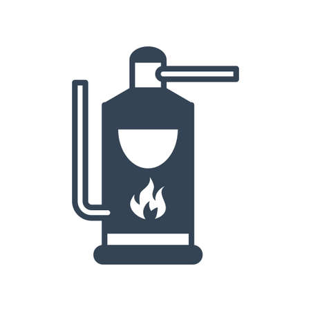 Vector black icon industry, heating boilerのイラスト素材