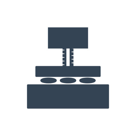 Vector black icon industry, machine pressのイラスト素材