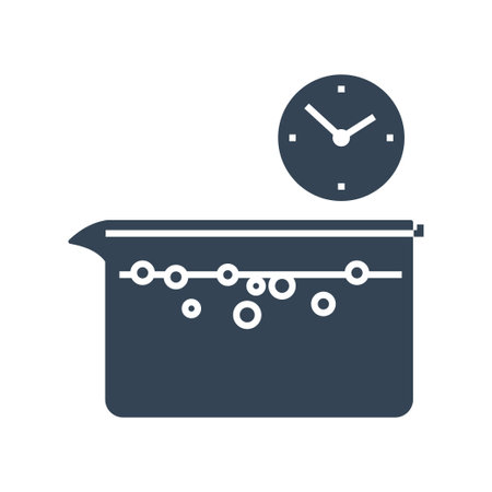 Vector black icon chemical laboratory equipment, beverages and food, medical industry, boiling, fermentationのイラスト素材