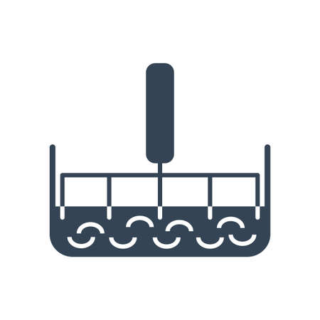 Vector black icon manufacture of dairy, curd and cheese production, cuttingのイラスト素材