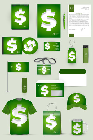 Collection of design elements for corporate identity business, advertising or visualization.のイラスト素材