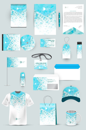 Collection of design elements for corporate identity business, advertising or visualization.のイラスト素材