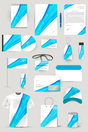 Collection of design elements for corporate identity business, advertising or visualization.のイラスト素材