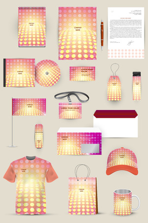 Collection of design elements for corporate identity business, advertising or visualization.のイラスト素材