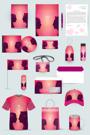 Collection of design elements for corporate identity business, advertising or visualization.のイラスト素材