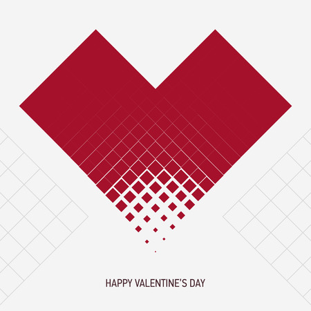 Simple symbol in form of red heart.のイラスト素材