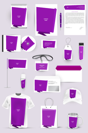 Collection of design elements for corporate identity business, advertising or visualization.のイラスト素材