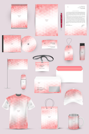 Collection of design elements for corporate identity business, advertising or visualization.のイラスト素材