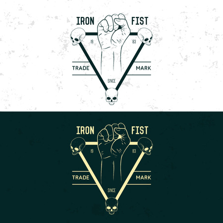 Badge, symbol or icon with hand.のイラスト素材