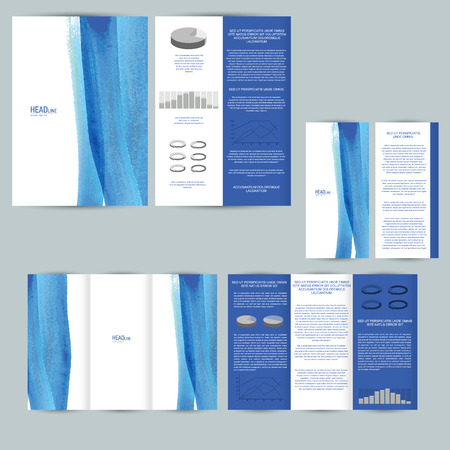 Set of design template with flyer, poster, brochure.のイラスト素材