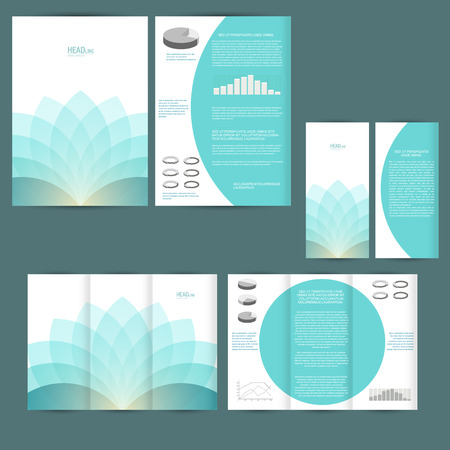 Set of design template with flyer, poster, brochure.のイラスト素材