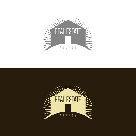 Logo inspiration for construction companies, real estate agencies or architectural companies. Vector Illustration, graphic elements editable for design.のイラスト素材