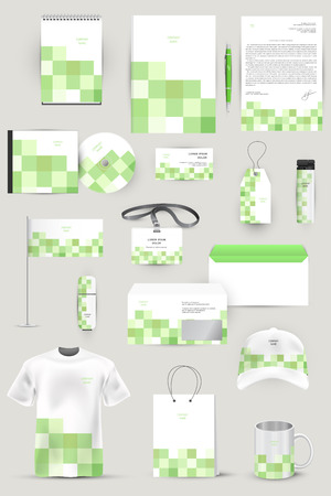 Collection of design elements for corporate identity business, advertising or visualization.のイラスト素材