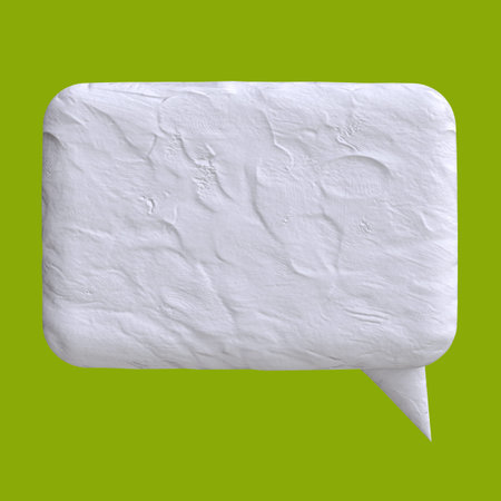 Speech bubble of plasticine or clay