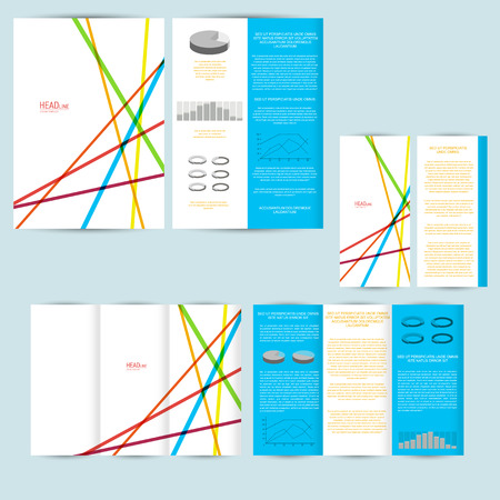 Set of design template with flyer, poster, brochure. For advertising, corporate identity, business, and other printing products.のイラスト素材