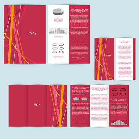 Set of design template with flyer, poster, brochure. For advertising, corporate identity, business, and other printing products.のイラスト素材