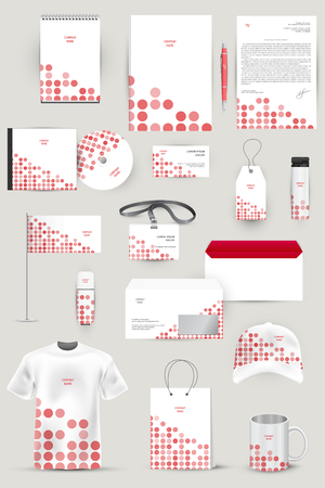 Collection of design elements for corporate identity business, advertising or visualization.のイラスト素材