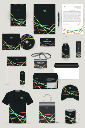 Collection of design elements for corporate identity business, advertising or visualization.のイラスト素材