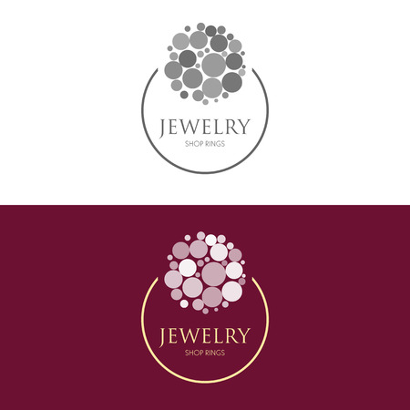 Logo inspiration with jewels and diamondsのイラスト素材