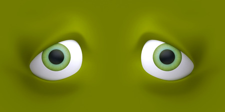 Cartoon eyes element face for character. 3d illustration.の写真素材