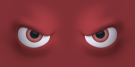 Cartoon eyes element face for character. 3d illustration.の写真素材