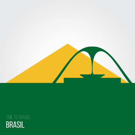 Design inspiration or ideas for Brasil. Attractions and associationsのイラスト素材