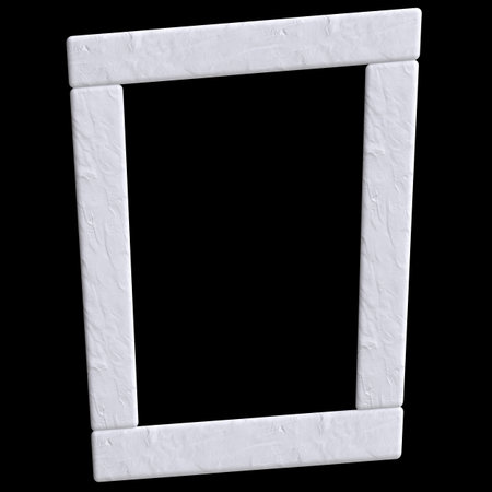 Cartoon frame for photo or image in plasticine or clay style. 3d illustration.