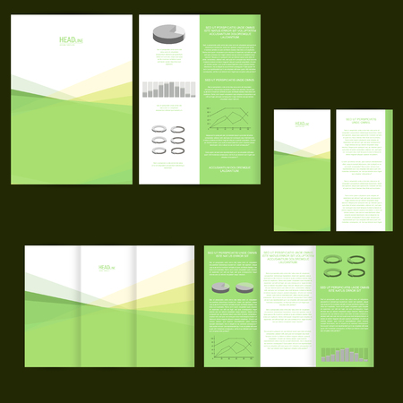 Set of design template with flyer, poster, brochure. For advertising, corporate identity, business, and other printing products.のイラスト素材
