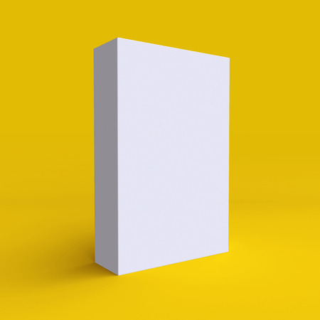 Close box template on simple background. 3d illustration.の写真素材