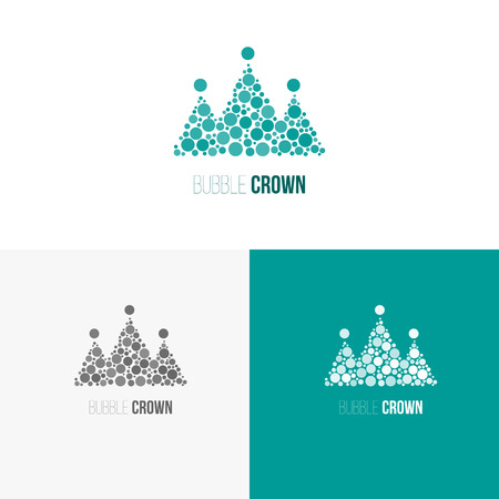 Template logo inspiration for shops, companies, advertising or other business. Vector Illustration, graphic elements editable for design with crown.のイラスト素材