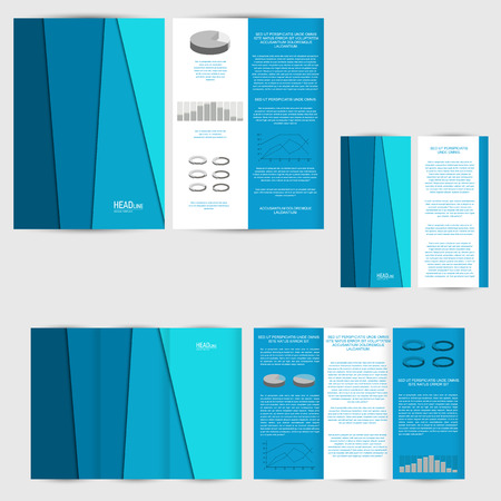 Set of design template with flyer, poster, brochure. Mock up for advertising, corporate identity, business, and other printing products. Material design.のイラスト素材