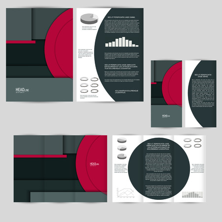 Set of design template with flyer, poster, brochure. Mock up for advertising, corporate identity, business, and other printing products. Material design.のイラスト素材