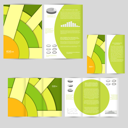 Set of design template with flyer, poster, brochure. Mock up for advertising, corporate identity, business, and other printing products. Material design.のイラスト素材