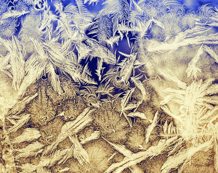 Ice texture on the window