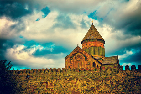 Svetitskhoveli cathedral in Mtskheta, Georgiaの写真素材