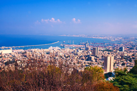Panoramic view of Haifa city, Israel