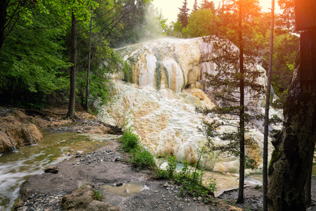 Thermal springs San Filippo, Tuskany, Italyの写真素材