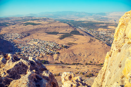 View from Arbel cliff. Galilee, Israel