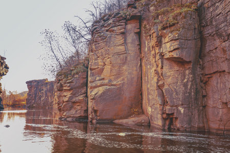 Beautiful mountain river. The canyon in spring