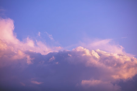 Colorful cloudy sky at sunset