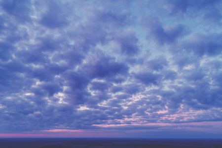 Colorful cloudy sky at sunset.