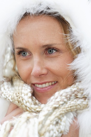 winter womanの写真素材