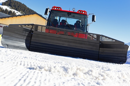 in front of snowplowの写真素材