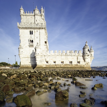 Tower of Belem in evening. Lisbon, Portugal. のeditorial素材