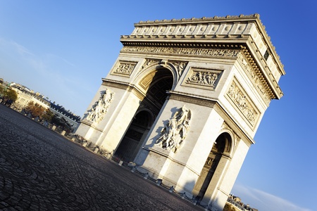 Beautiful view of the Arc de Triomphe, Paris の写真素材