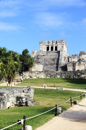 Famous archaeological ruins of Tulum, Mexico の写真素材