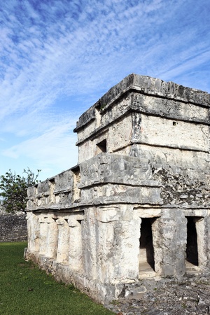 temple of frescoes in december, tulum, mexico の写真素材