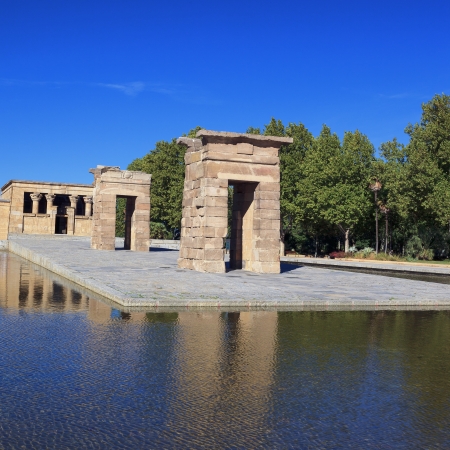 Debod Temple in Madrid, Spainの写真素材